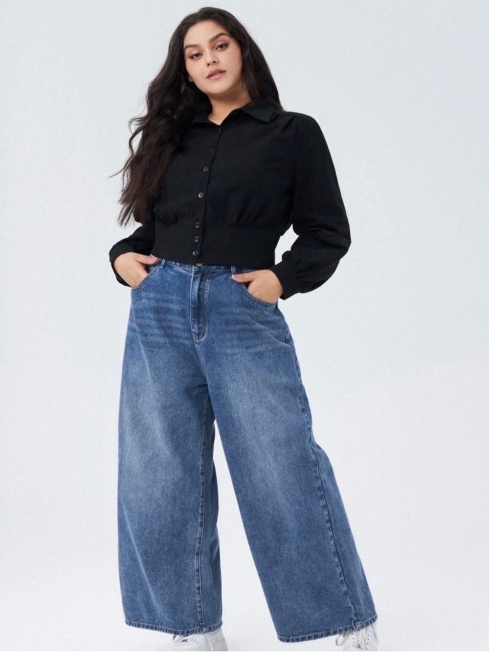Cider DENIM SOLID POCKET BAGGY JEANS 0xl nwt